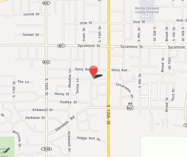 Location Map: 1210 Johnson Blvd Murray, KY 42071